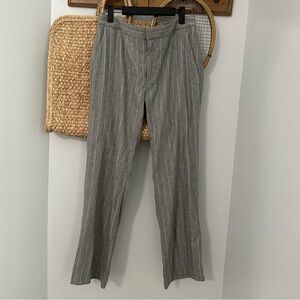 Lauren Ralph Lauren Italian wool blend Grey striped trousers- 28" inseam